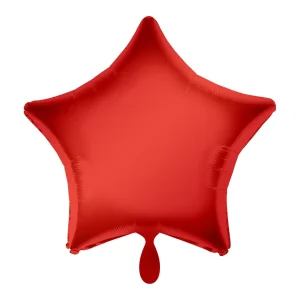 Folienballon einfarbig stern rot rot 43cm anagram
