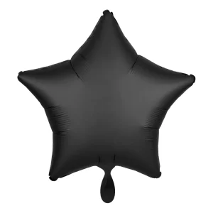 Folienballon einfarbig stern satin schwarz schwarz 43cm anagram