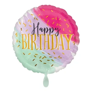 Folienballon happy birthday water color bunt 45cm anagram