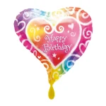 Folienballon happy birthday watercolor regenbogenfarben 45cm anagram