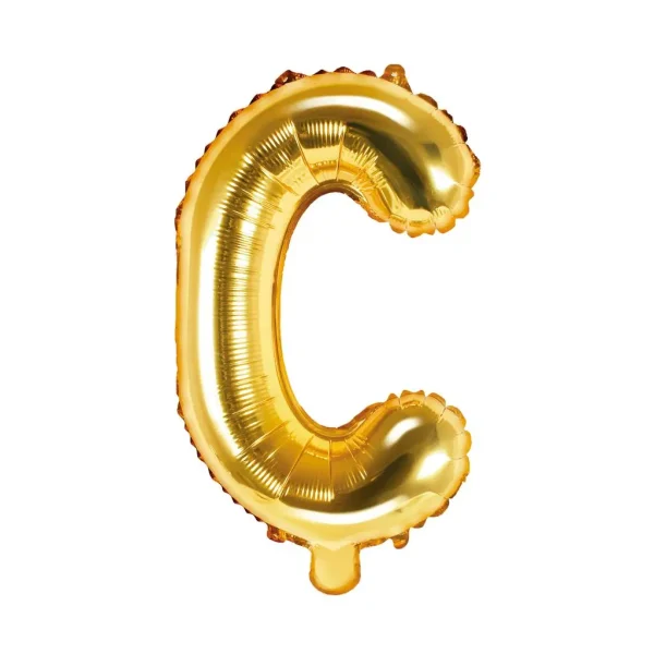 Folienballons buchstabe c gold 35cm