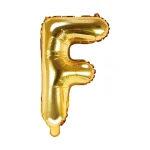 Folienballons buchstabe f gold 35cm
