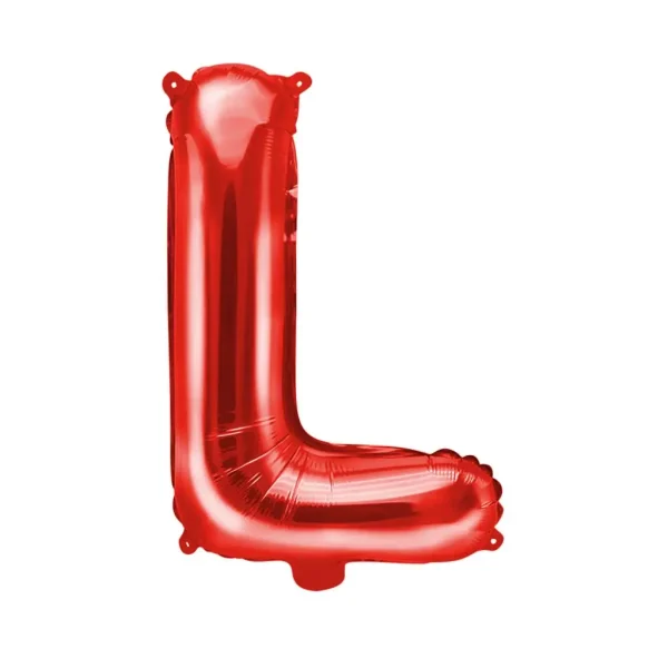 Folienballons buchstabe l rot 35cm
