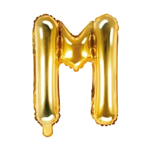 Folienballons buchstabe m gold 35cm