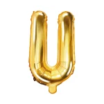 Folienballons buchstabe u gold 35cm