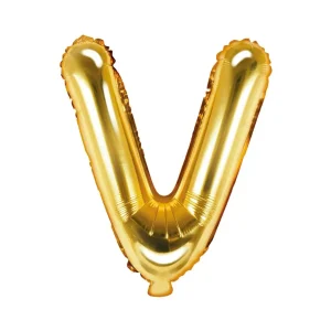 Folienballons buchstabe v gold 35cm