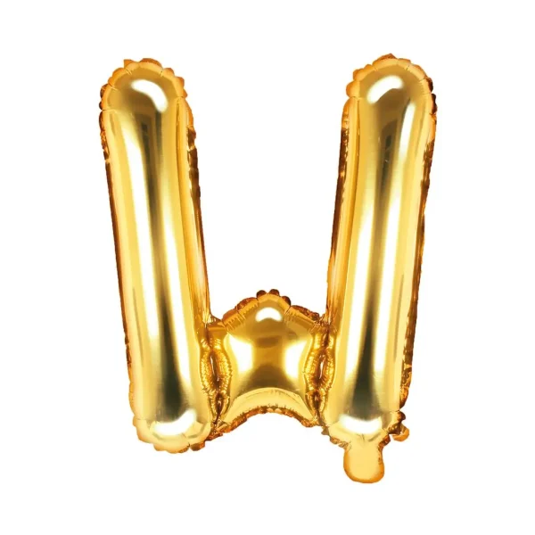 Folienballons buchstabe w gold 35cm