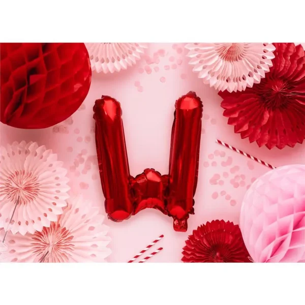 Folienballons buchstabe w rot 35cm 02