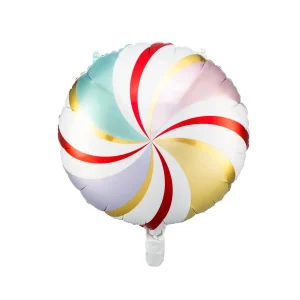 Folienballons rund bonbon bunt 35cm