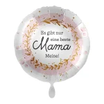 Folienballons rund es gibt nur eine beste mama meine weiss gold 43cm