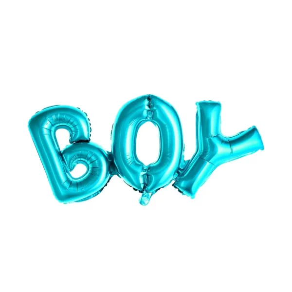 Folienballons schriftzug boy blau 67cmx29cm
