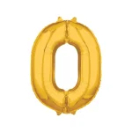 Folienballons zahl 0 gold 66cm