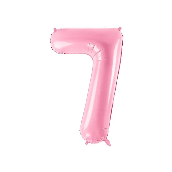Folienballons zahl 7 rosa 86cm