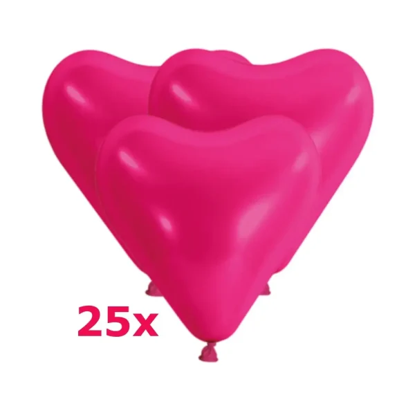 Latexballons herz pink 25