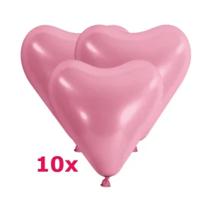 Latexballons herz rosa 10