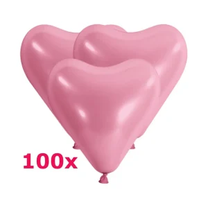 Latexballons herz rosa 100
