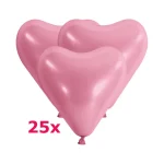 Latexballons herz rosa 25