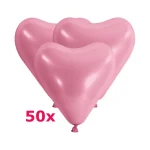 Latexballons herz rosa 50
