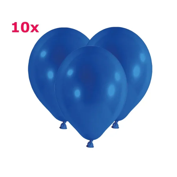 Latexballons rund blau 10