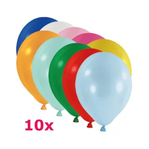 Latexballons rund bunt 10