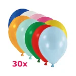 Latexballons rund bunt 30