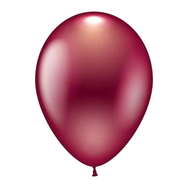 Latexballons rund burgund metallic 1