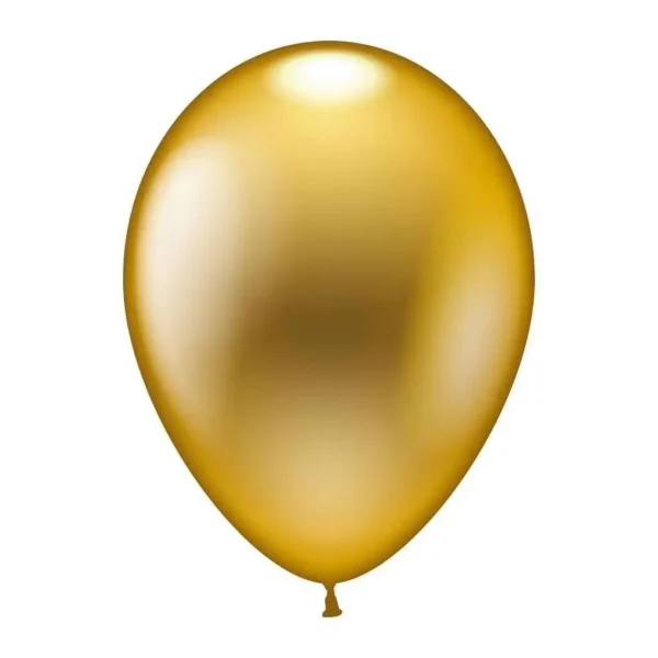 Latexballons rund gold metallic 1