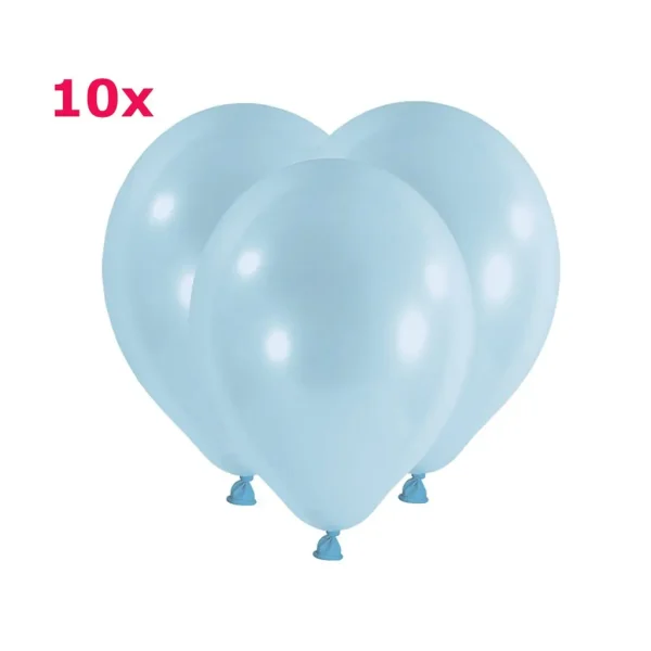 Latexballons rund hellblau 10