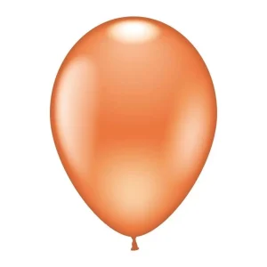 Latexballons rund lachs metallic 1