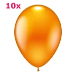 Latexballons rund orange metallic 10