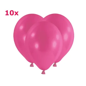Latexballons rund pink 10