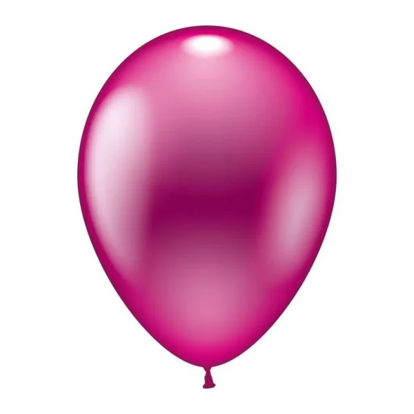 Latexballons rund pink metallic 1
