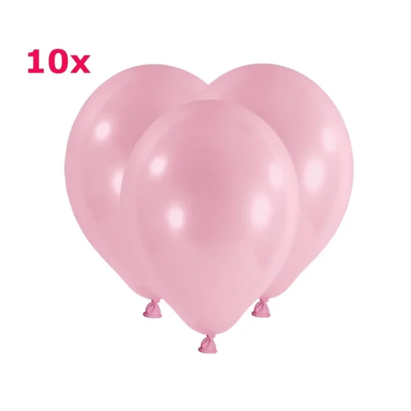 Latexballons rund rosa 10