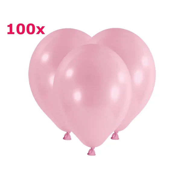 Latexballons rund rosa 100
