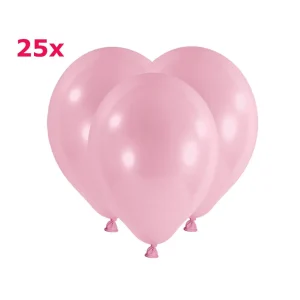 Latexballons rund rosa 25