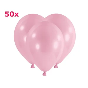 Latexballons rund rosa 50