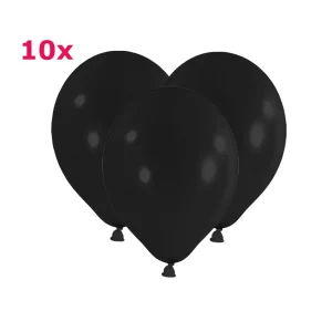 Latexballons rund schwarz 10