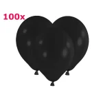 Latexballons rund schwarz 100