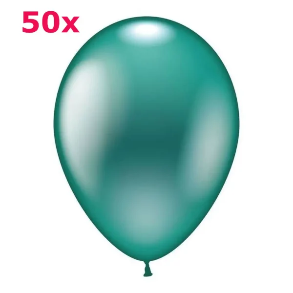 Latexballons rund smaragd metallic 50