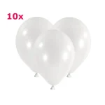 Latexballons rund weiss 10
