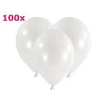 Latexballons rund weiss 100