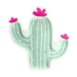 Partygeschirr cactus rosa mint 24cm partydeco figur kindergeburtstag
