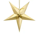 Raumdekoration papierstern gold 70cm partydeco weihnachten
